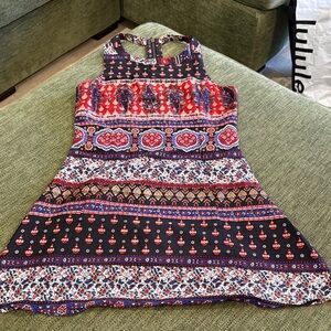 En Creme Multicolor Patterned Mini Dress